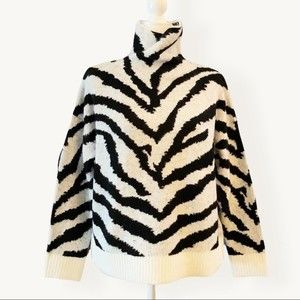 Karen Kane Zebra Mock Neck Sweater